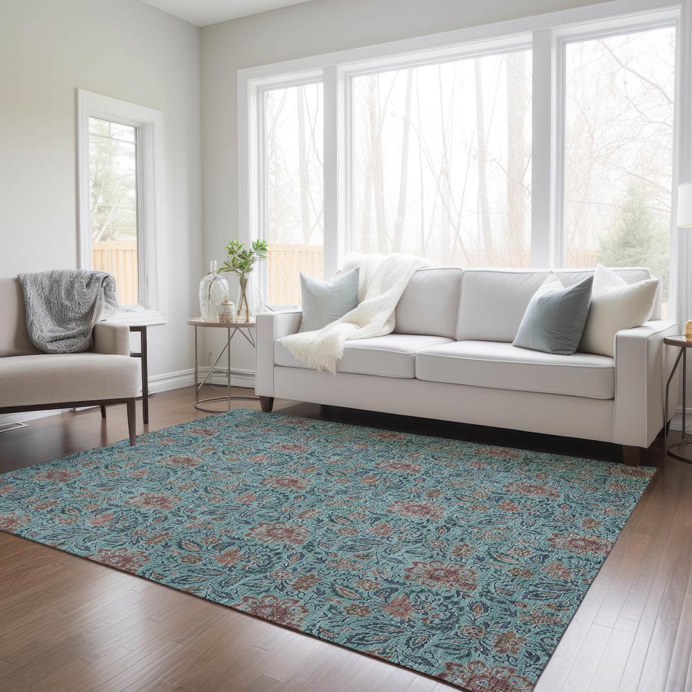 Chantille ACN660 Teal 3' x 5' Rug. Picture 7