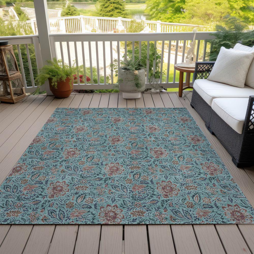 Chantille ACN660 Teal 3' x 5' Rug. Picture 8