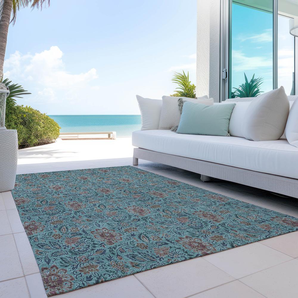 Chantille ACN660 Teal 3' x 5' Rug. Picture 9