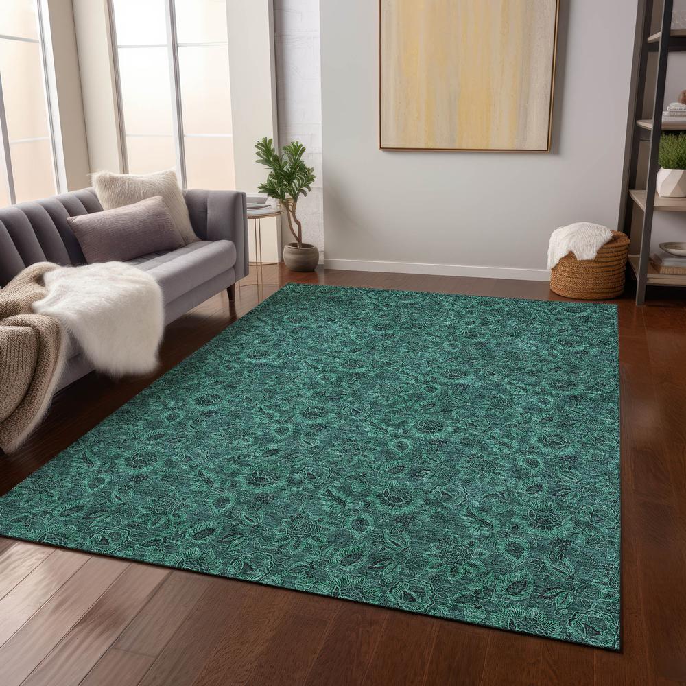 Chantille ACN661 Teal 3' x 5' Rug. Picture 7