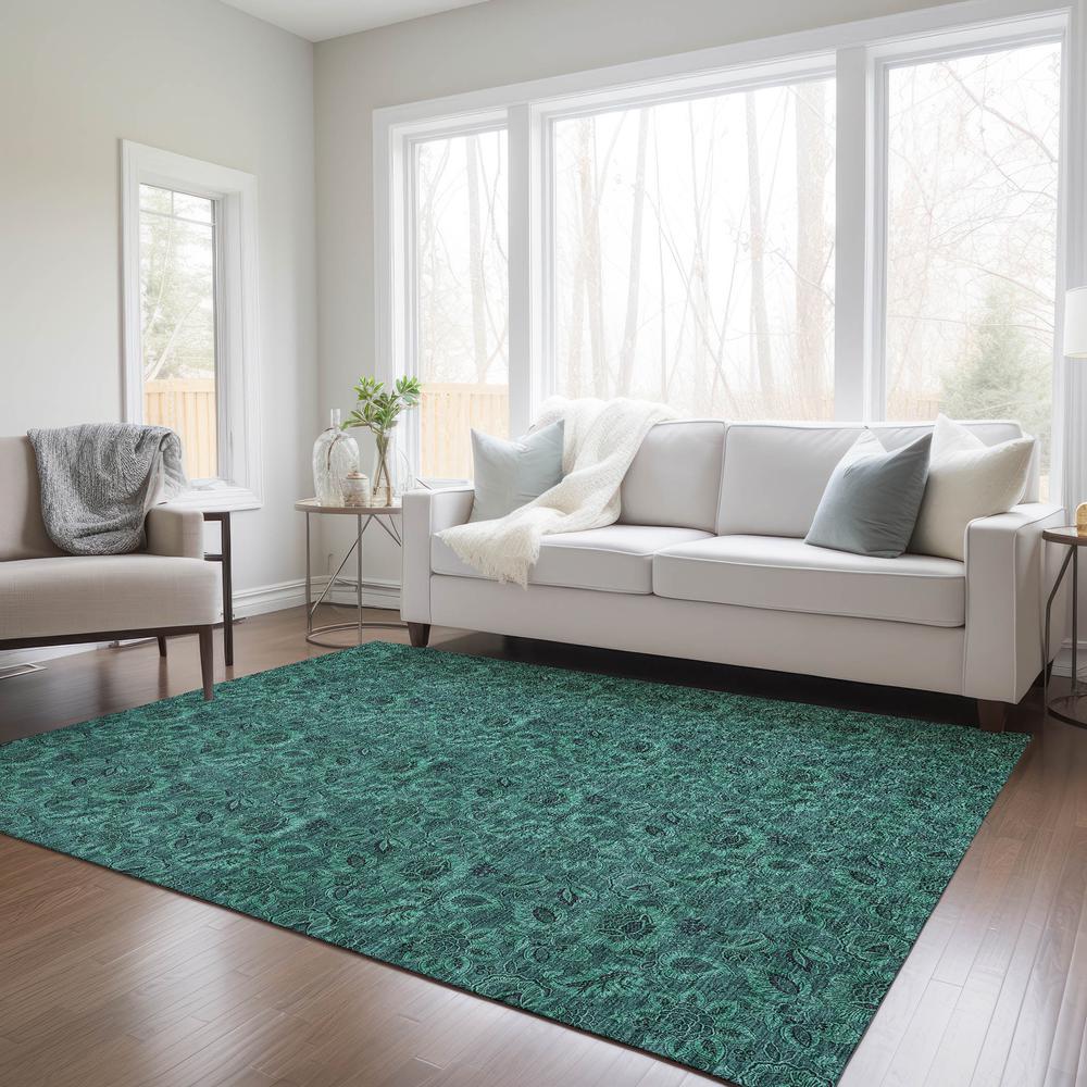 Chantille ACN661 Teal 3' x 5' Rug. Picture 8