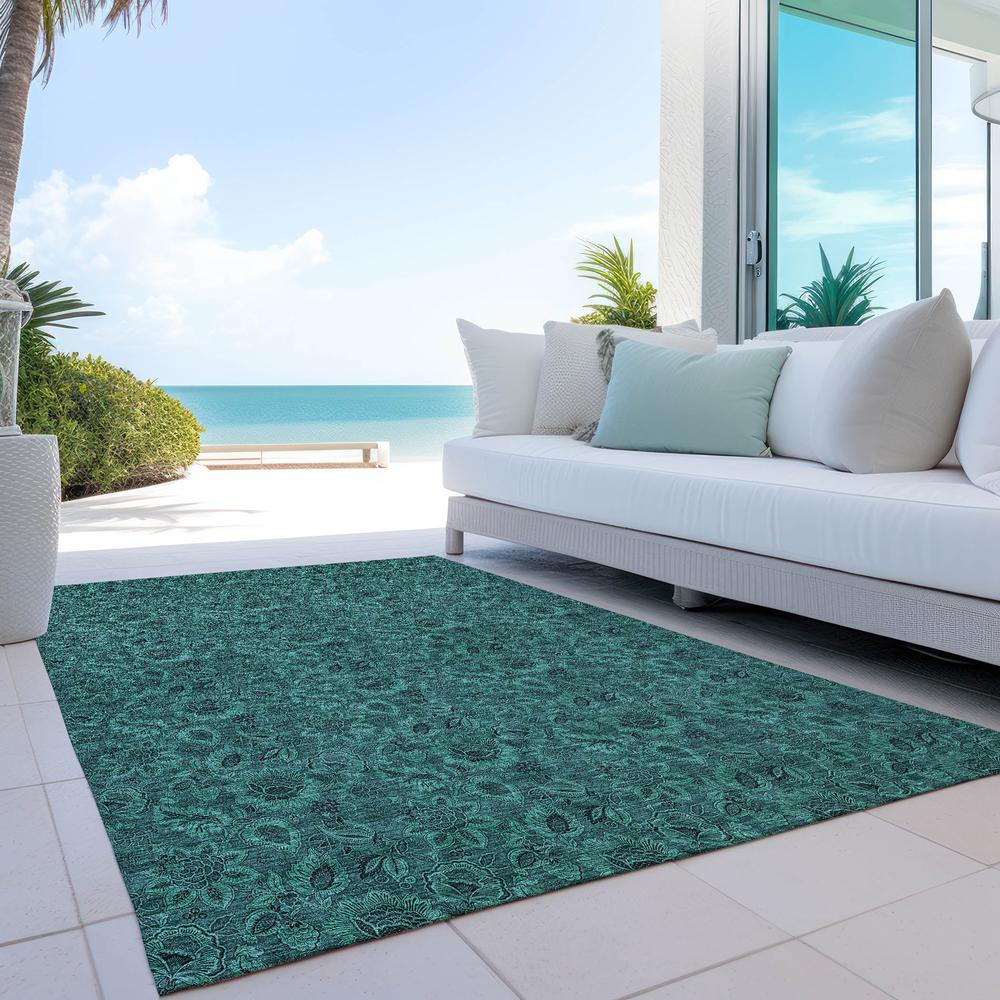 Chantille ACN661 Teal 3' x 5' Rug. Picture 10