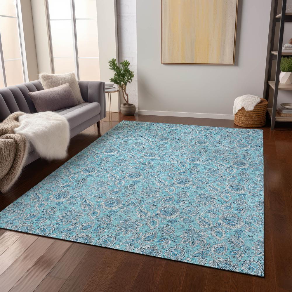Chantille ACN662 Teal 3' x 5' Rug. Picture 6