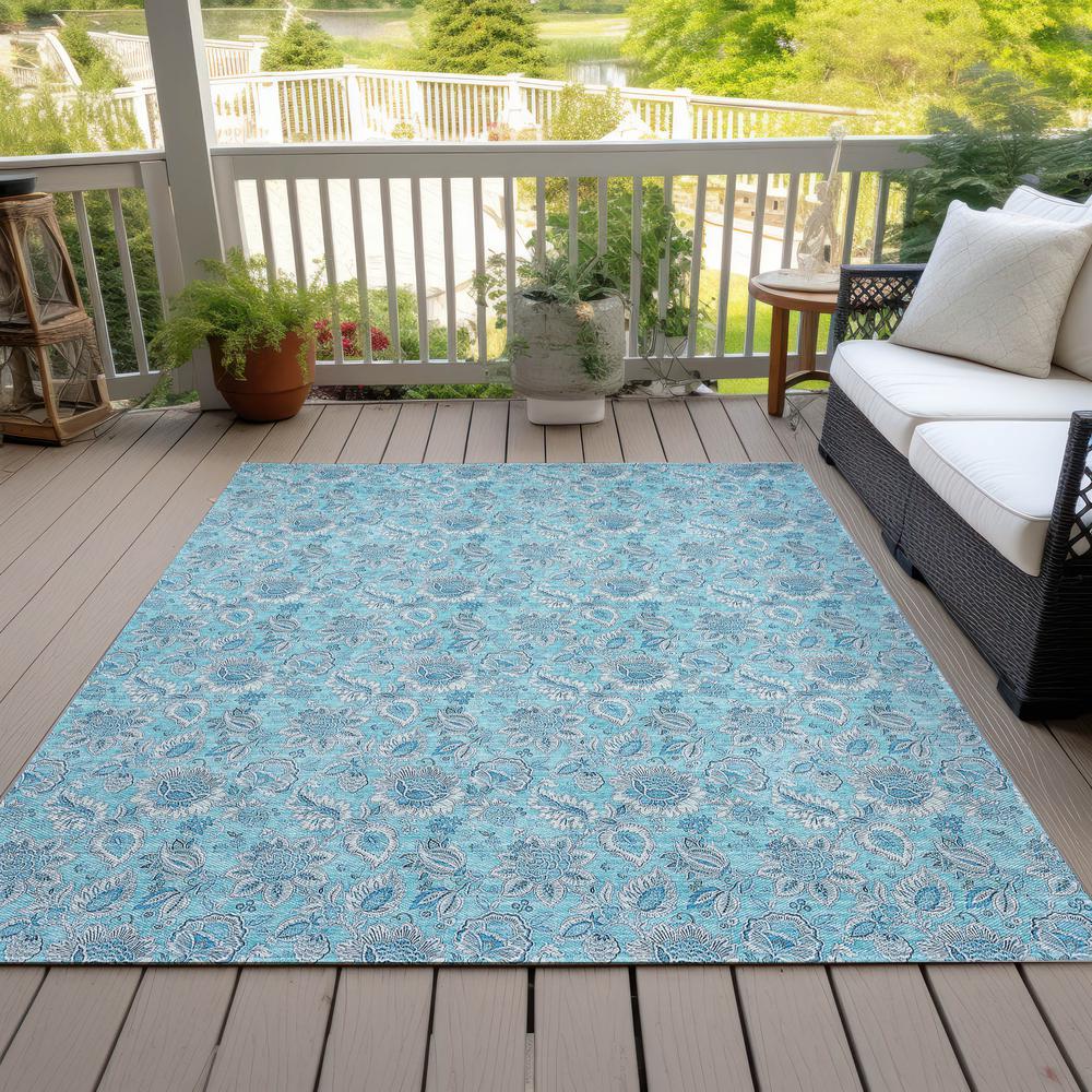 Chantille ACN662 Teal 3' x 5' Rug. Picture 8