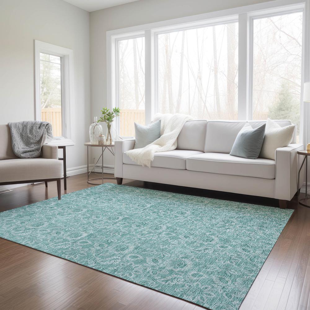 Chantille ACN662 Teal 3' x 5' Rug. Picture 7