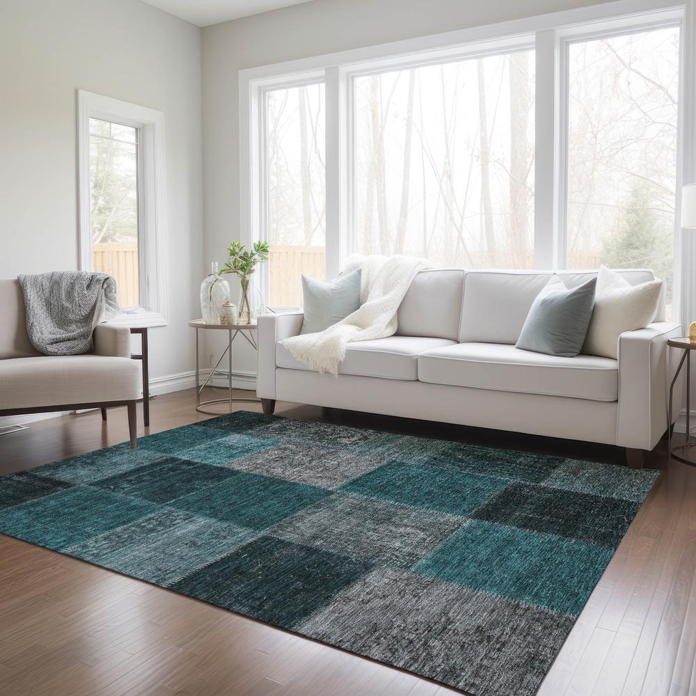 Chantille ACN663 Teal 3' x 5' Rug. Picture 7