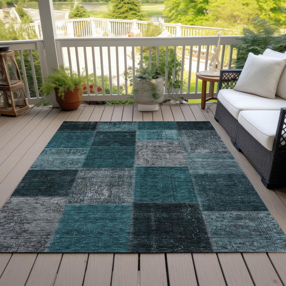 Chantille ACN663 Teal 3' x 5' Rug. Picture 8