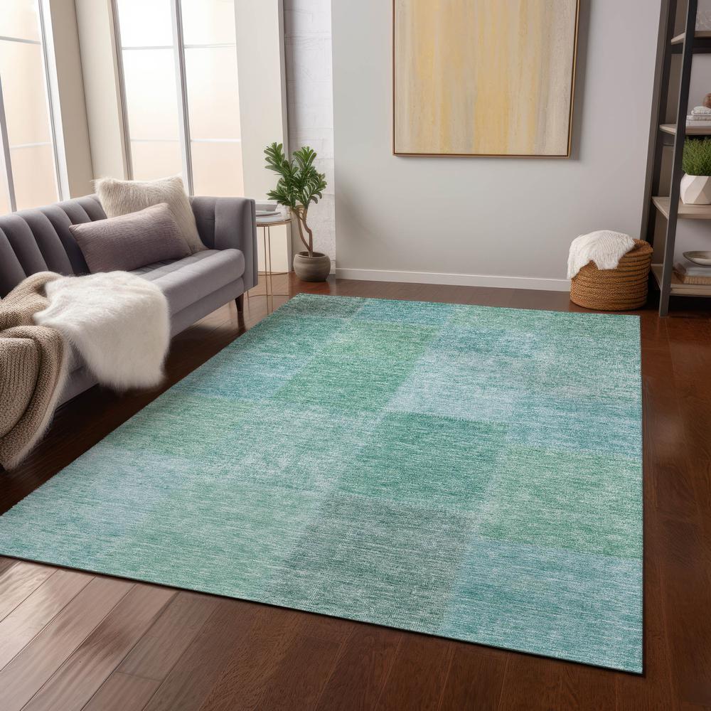 Chantille ACN664 Teal 3' x 5' Rug. Picture 6