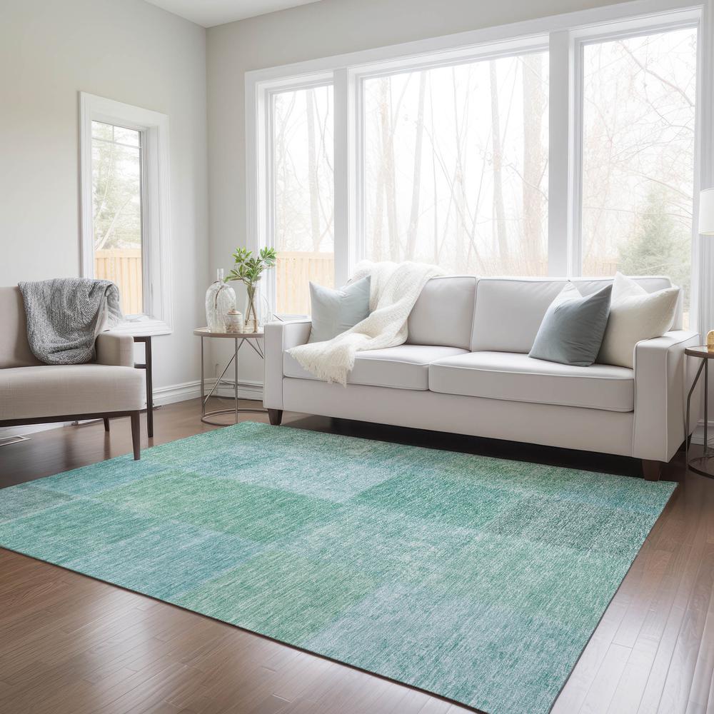 Chantille ACN664 Teal 3' x 5' Rug. Picture 7
