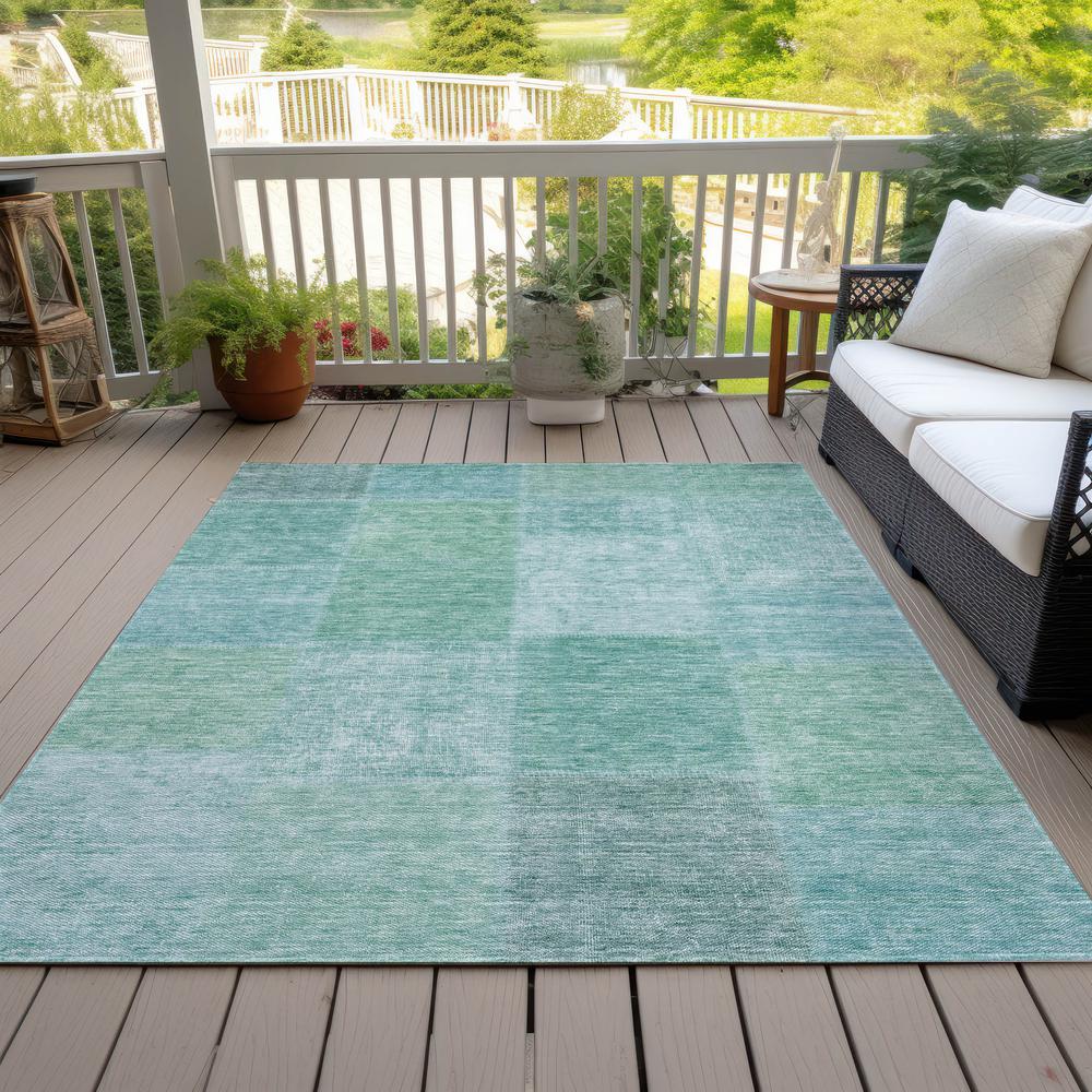 Chantille ACN664 Teal 3' x 5' Rug. Picture 8