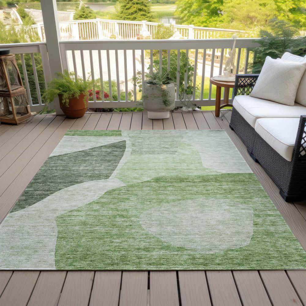 Chantille ACN665 Green 3' x 5' Rug. Picture 8