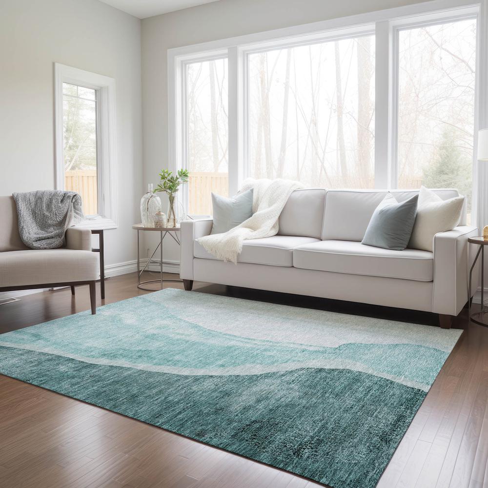 Chantille ACN667 Teal 3' x 5' Rug. Picture 7