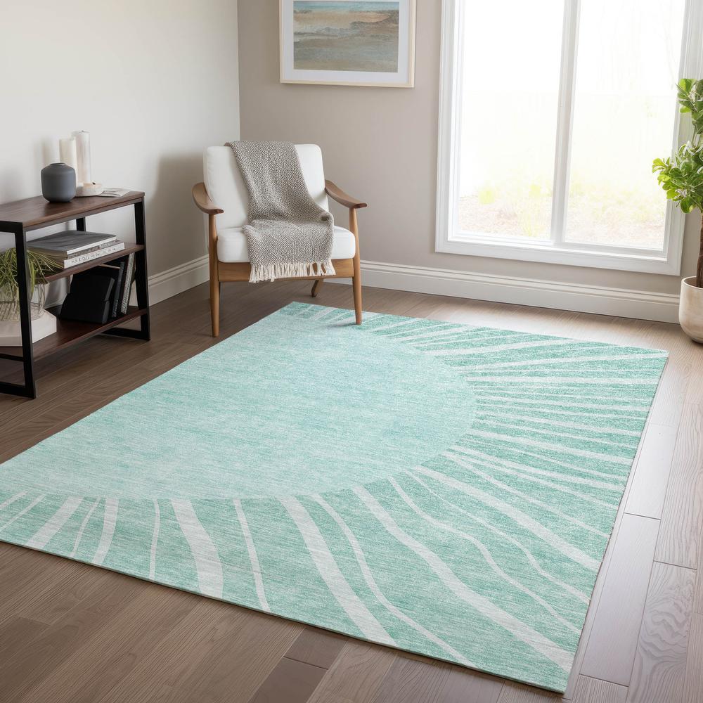 Chantille ACN668 Teal 3' x 5' Rug. Picture 6