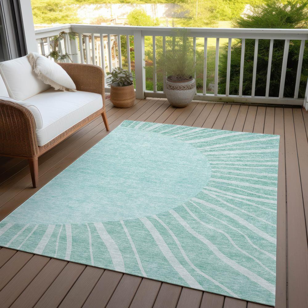 Chantille ACN668 Teal 3' x 5' Rug. Picture 9