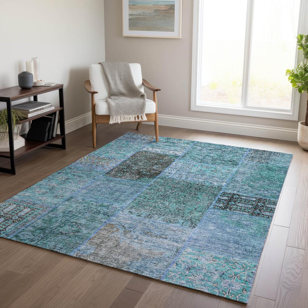 Chantille ACN669 Teal 3' x 5' Rug. Picture 6