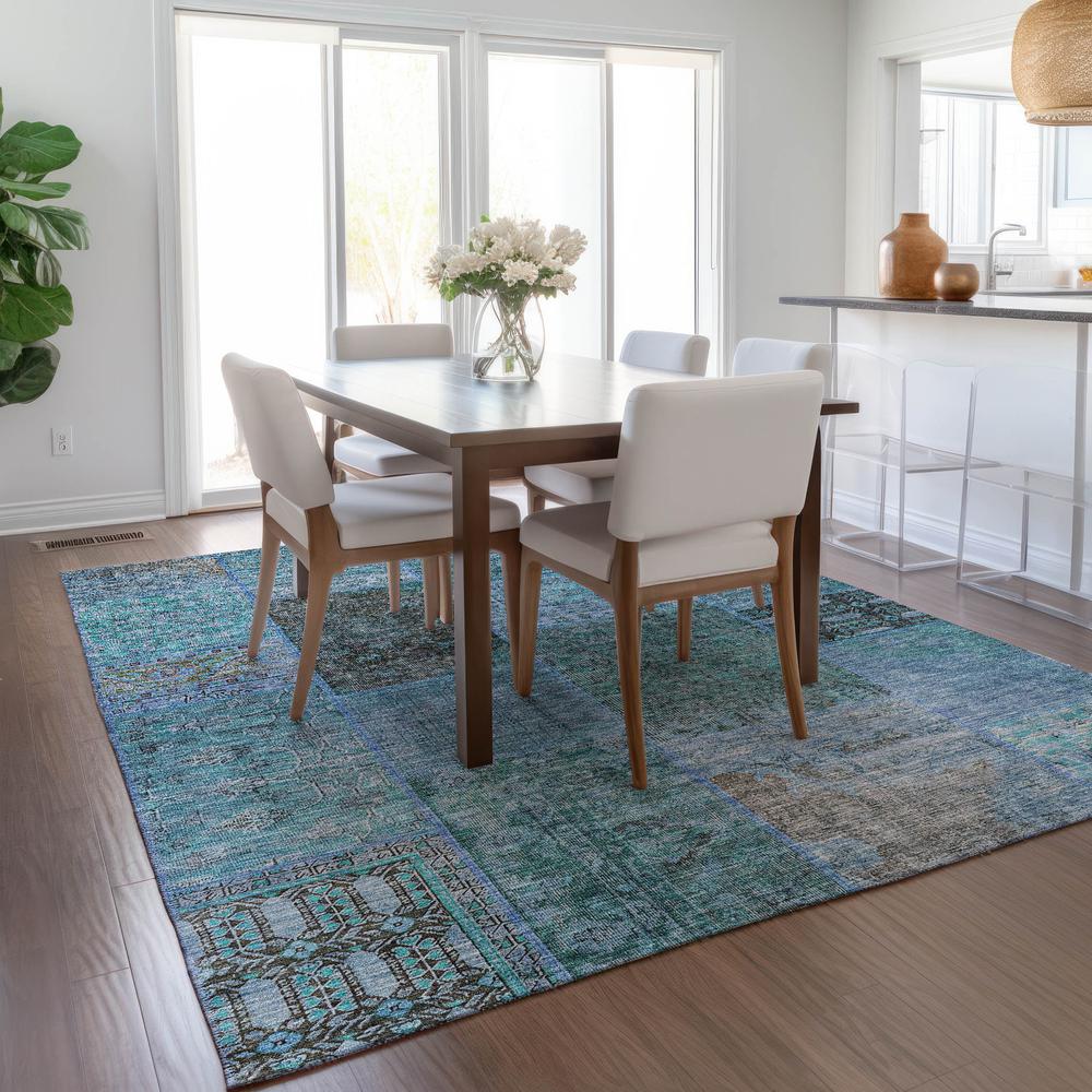 Chantille ACN669 Teal 3' x 5' Rug. Picture 7