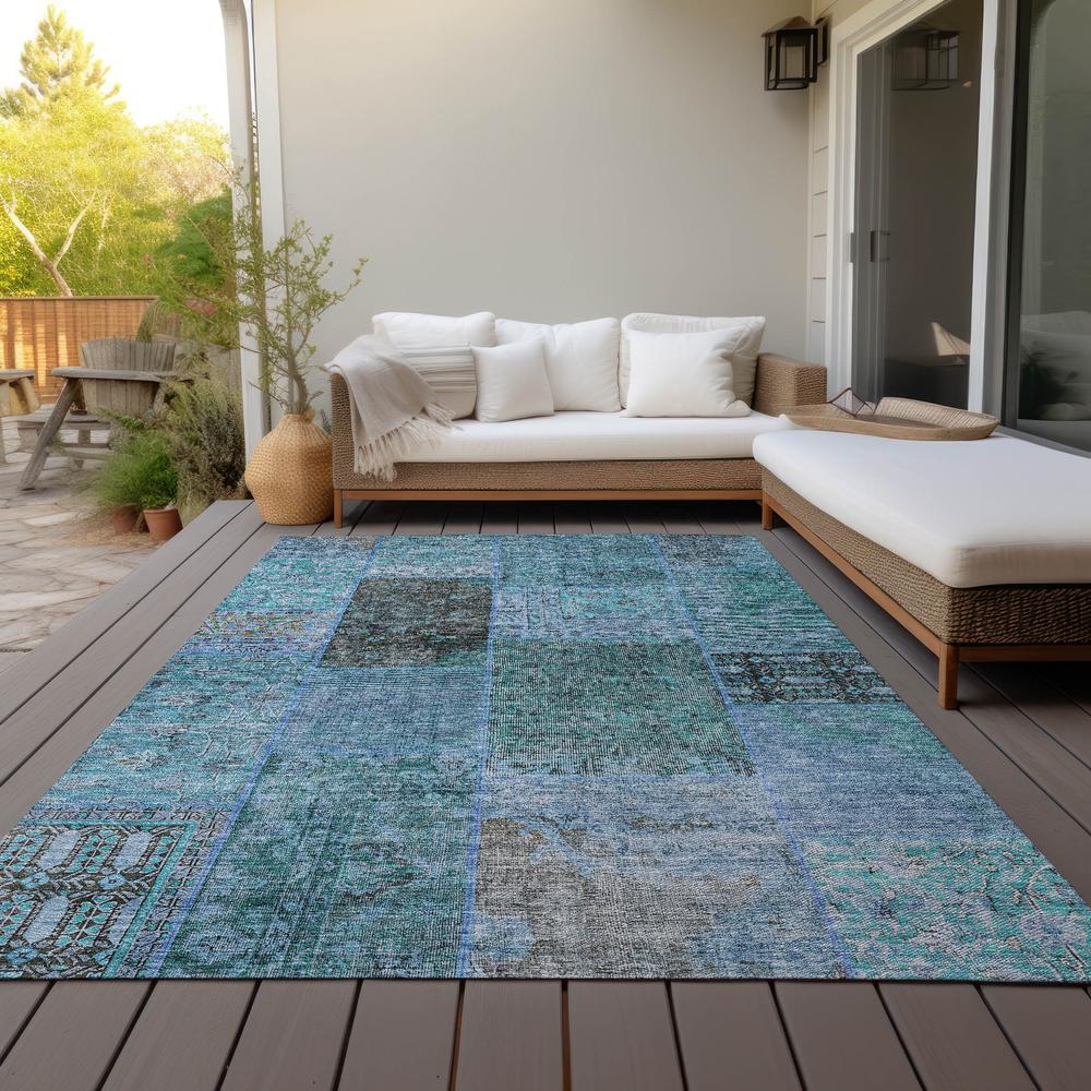 Chantille ACN669 Teal 3' x 5' Rug. Picture 8