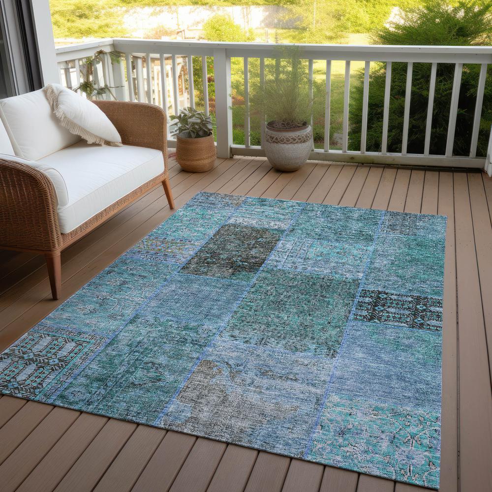 Chantille ACN669 Teal 3' x 5' Rug. Picture 9