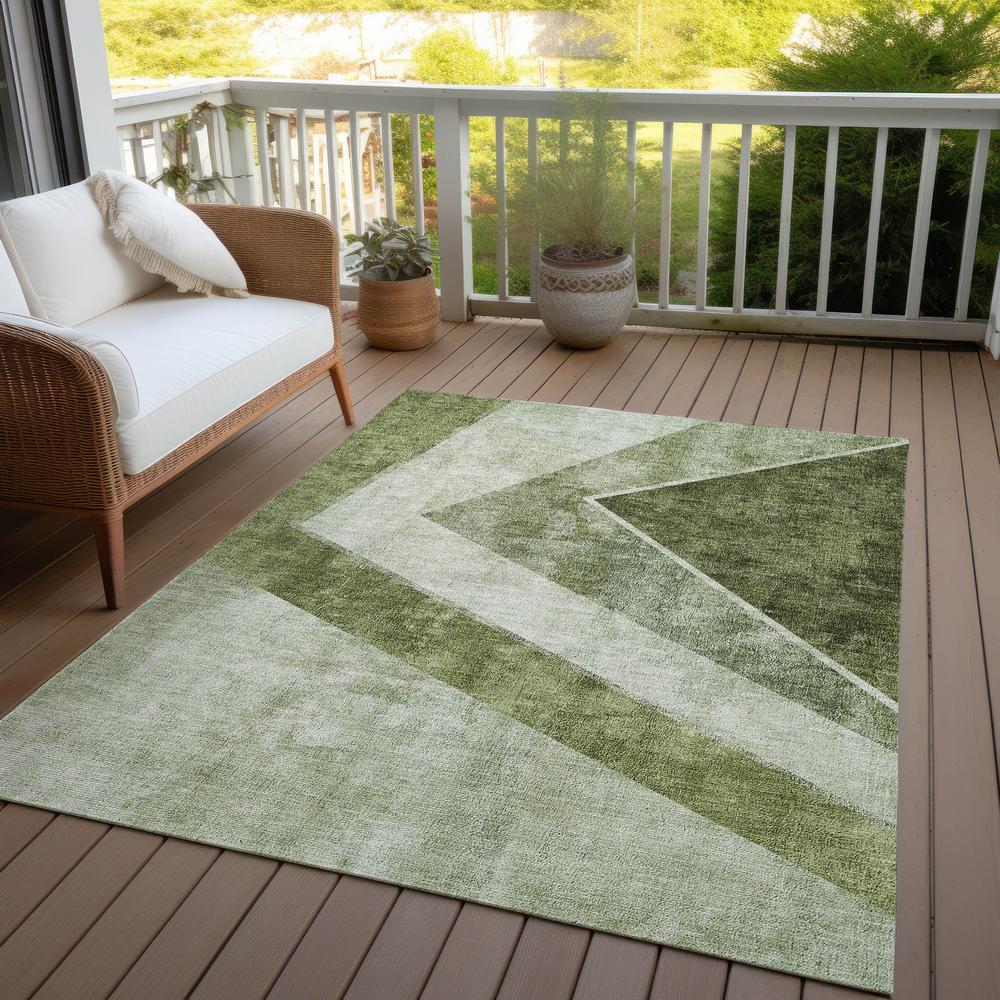 Chantille ACN671 Green 3' x 5' Rug. Picture 9