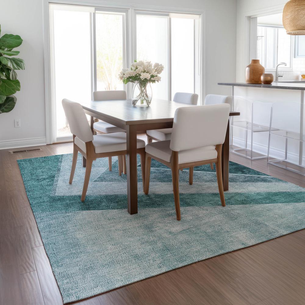 Chantille ACN671 Teal 3' x 5' Rug. Picture 7