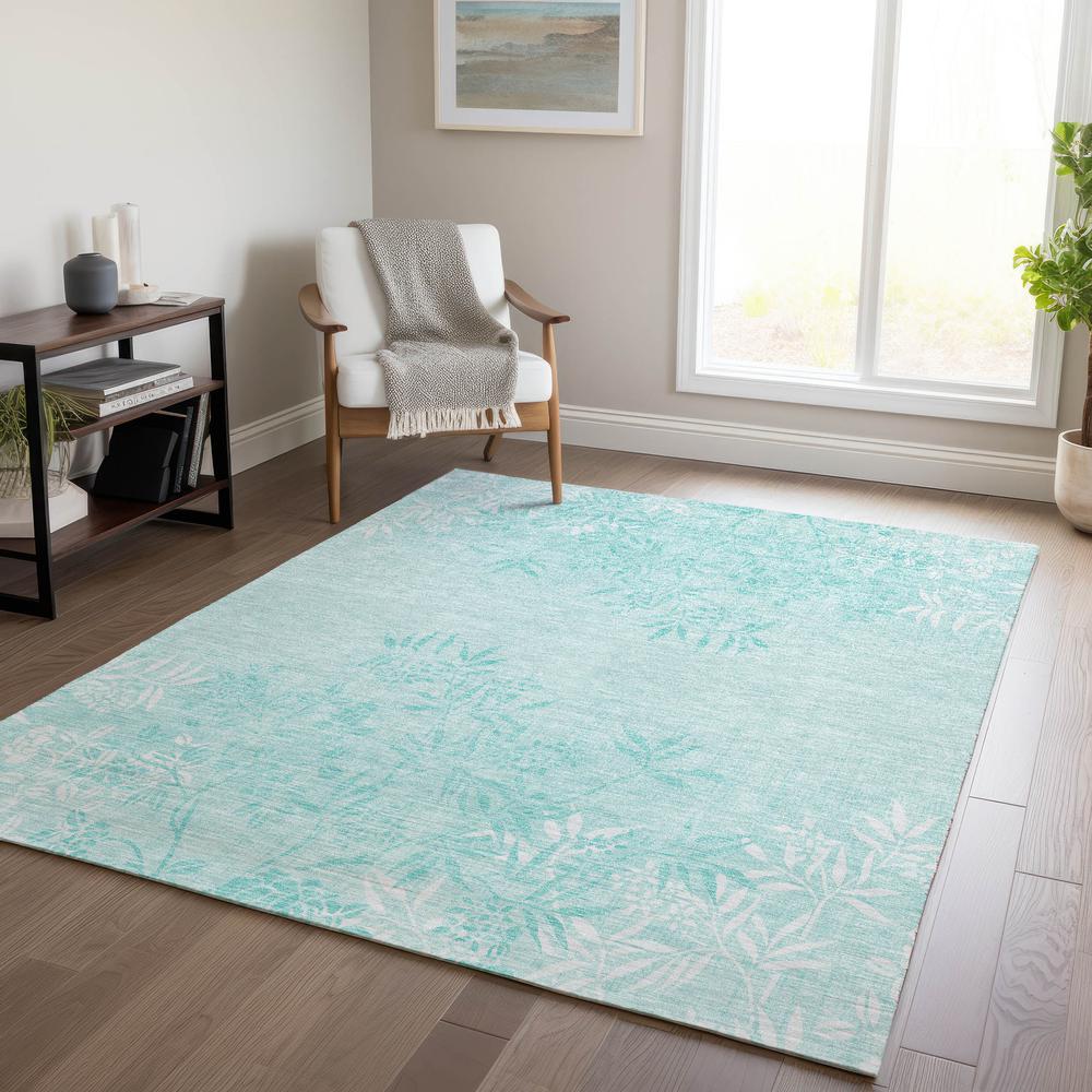 Chantille ACN673 Teal 3' x 5' Rug. Picture 6