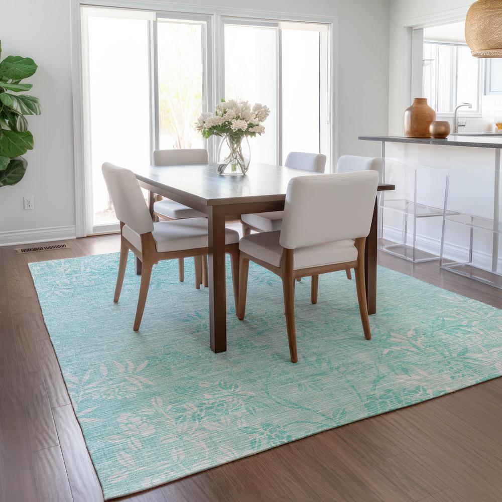 Chantille ACN673 Teal 3' x 5' Rug. Picture 7