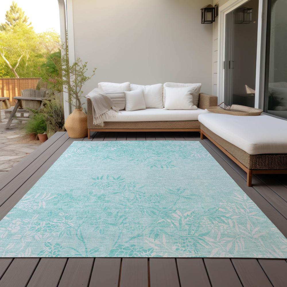 Chantille ACN673 Teal 3' x 5' Rug. Picture 8