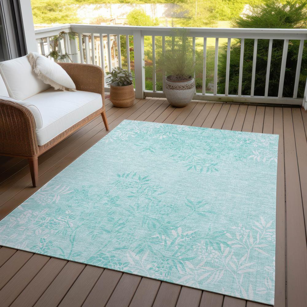 Chantille ACN673 Teal 3' x 5' Rug. Picture 9