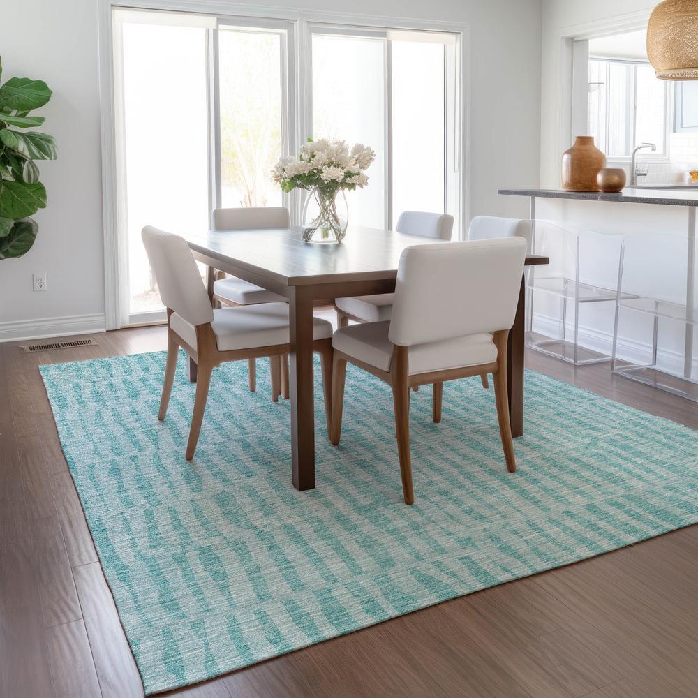 Chantille ACN674 Teal 3' x 5' Rug. Picture 7