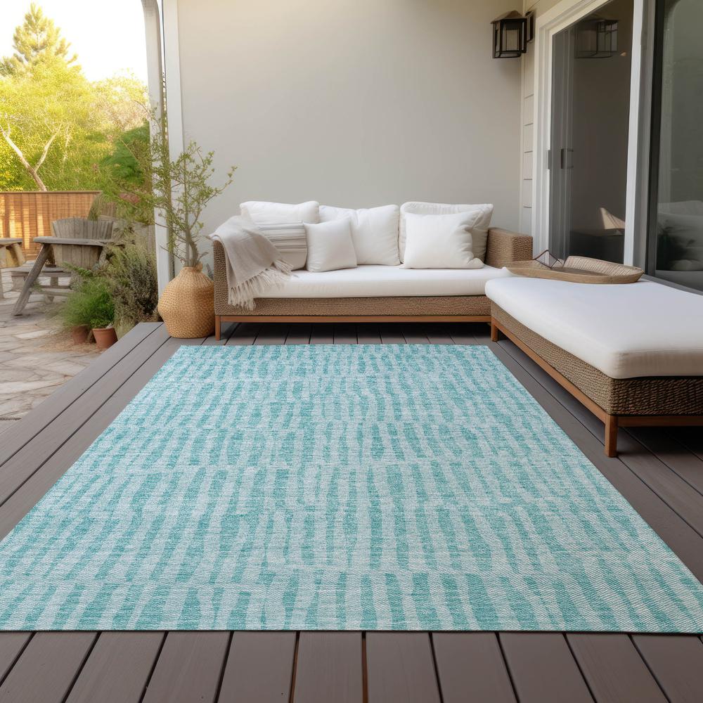 Chantille ACN674 Teal 3' x 5' Rug. Picture 8