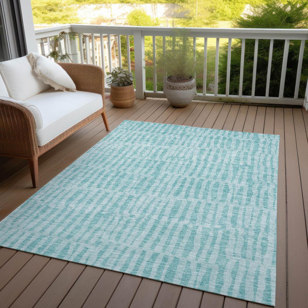 Chantille ACN674 Teal 3' x 5' Rug. Picture 9