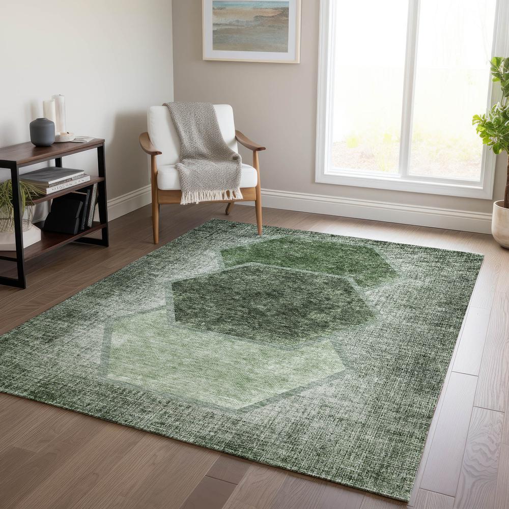 Chantille ACN679 Green 3' x 5' Rug. Picture 6