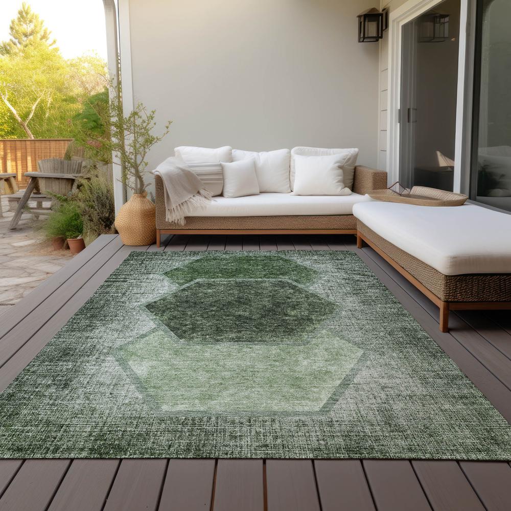 Chantille ACN679 Green 3' x 5' Rug. Picture 8