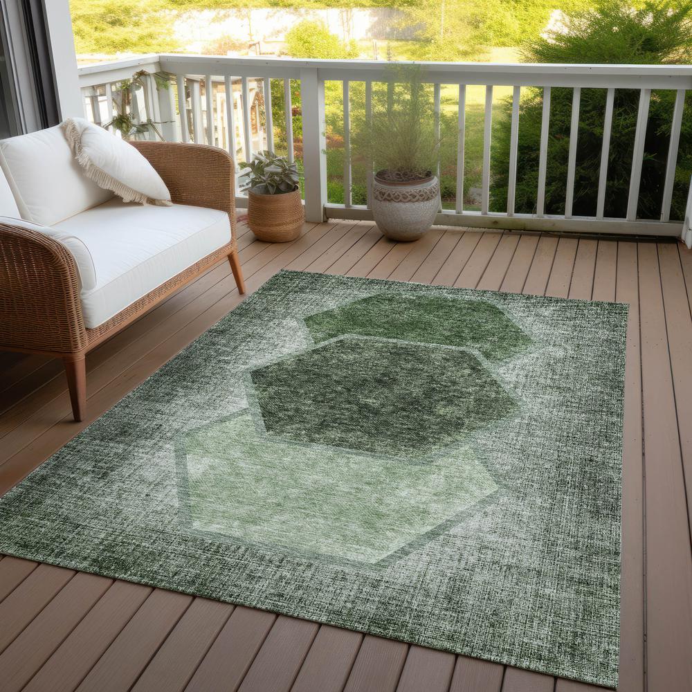 Chantille ACN679 Green 3' x 5' Rug. Picture 9