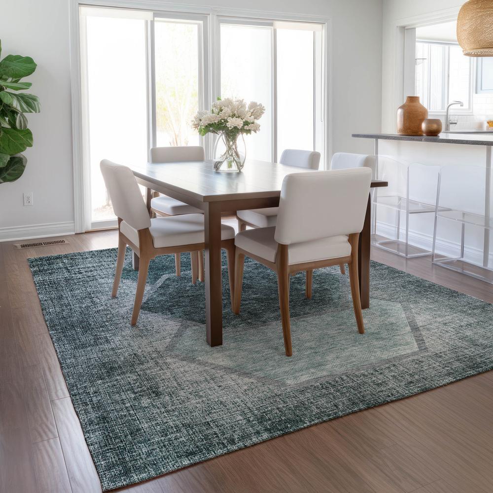 Chantille ACN679 Teal 3' x 5' Rug. Picture 7