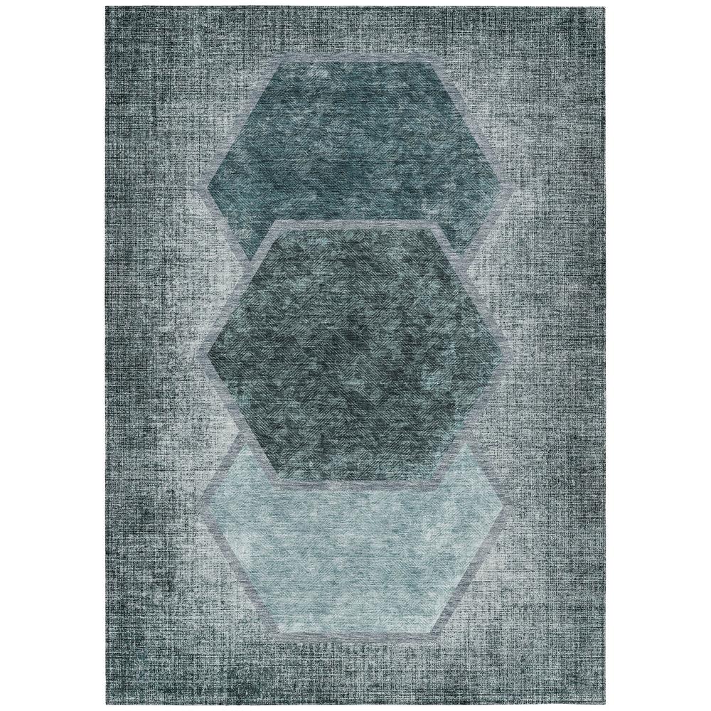Chantille ACN679 Teal 3' x 5' Rug. Picture 1