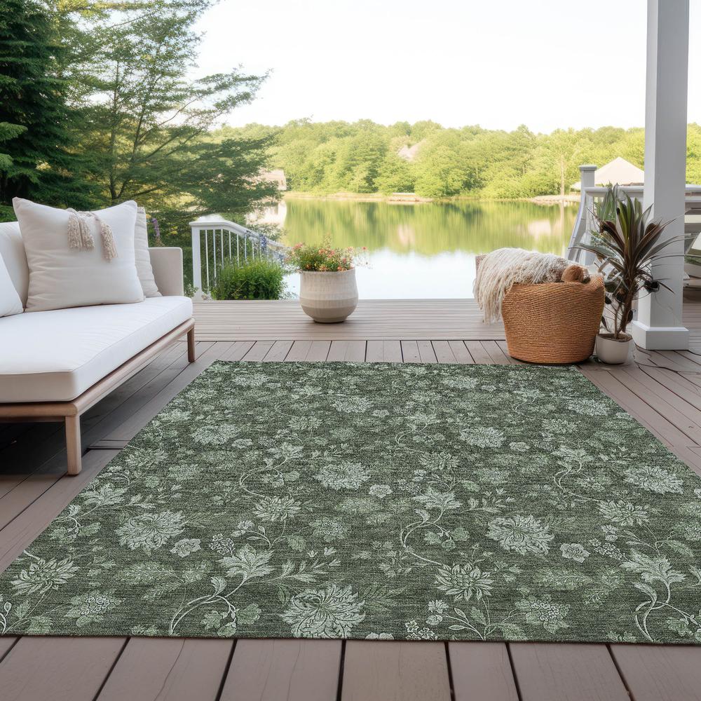 Chantille ACN680 Green 3' x 5' Rug. Picture 9