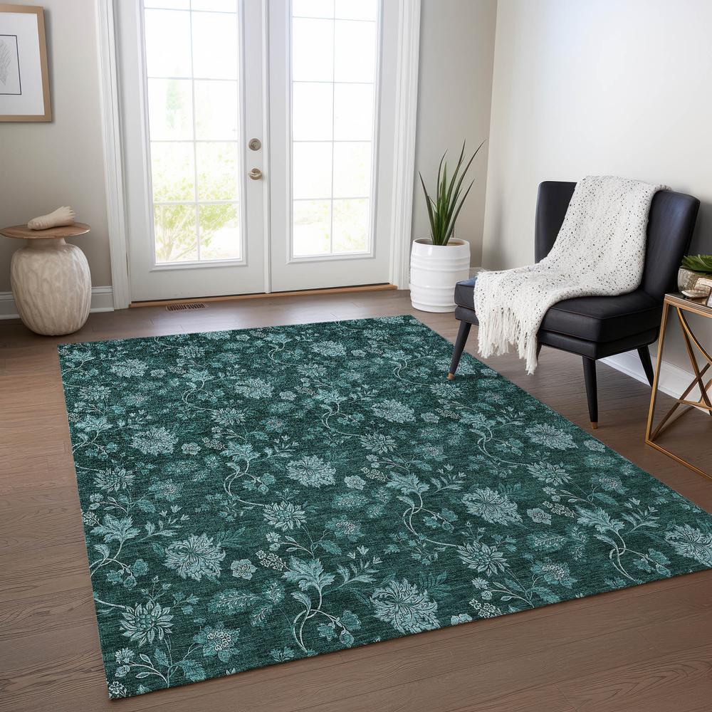 Chantille ACN680 Teal 3' x 5' Rug. Picture 7