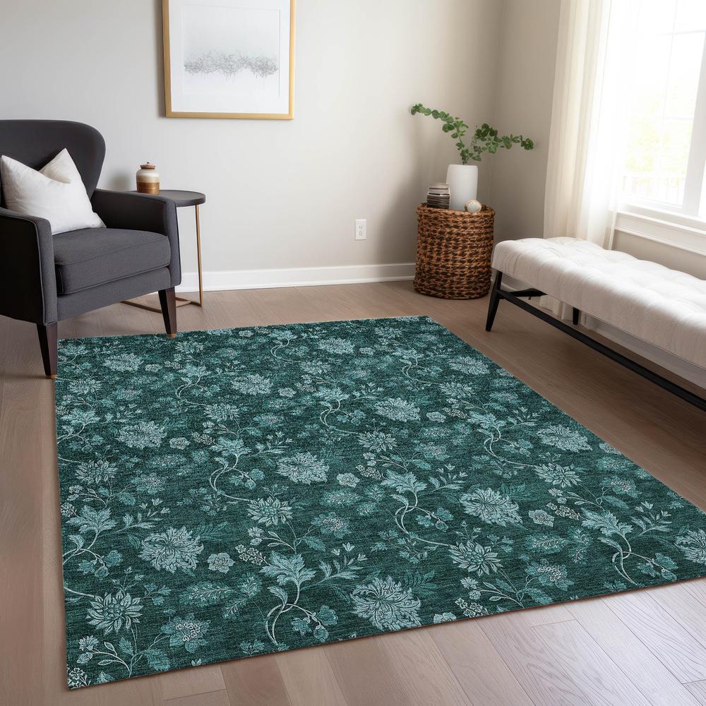 Chantille ACN680 Teal 3' x 5' Rug. Picture 8