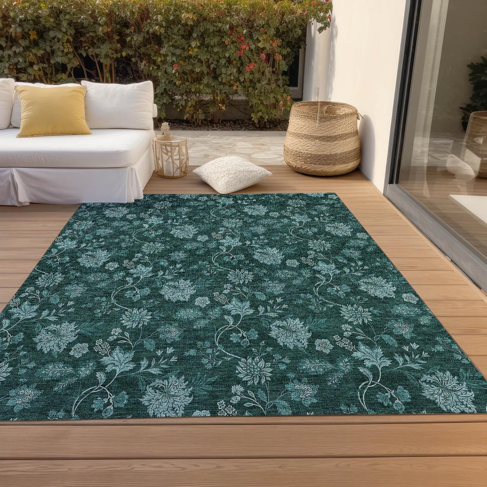 Chantille ACN680 Teal 3' x 5' Rug. Picture 9
