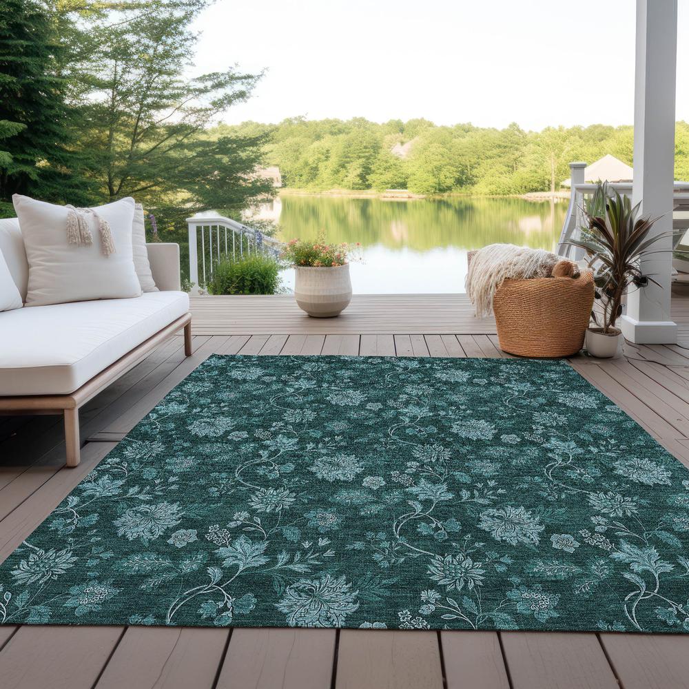 Chantille ACN680 Teal 3' x 5' Rug. Picture 10