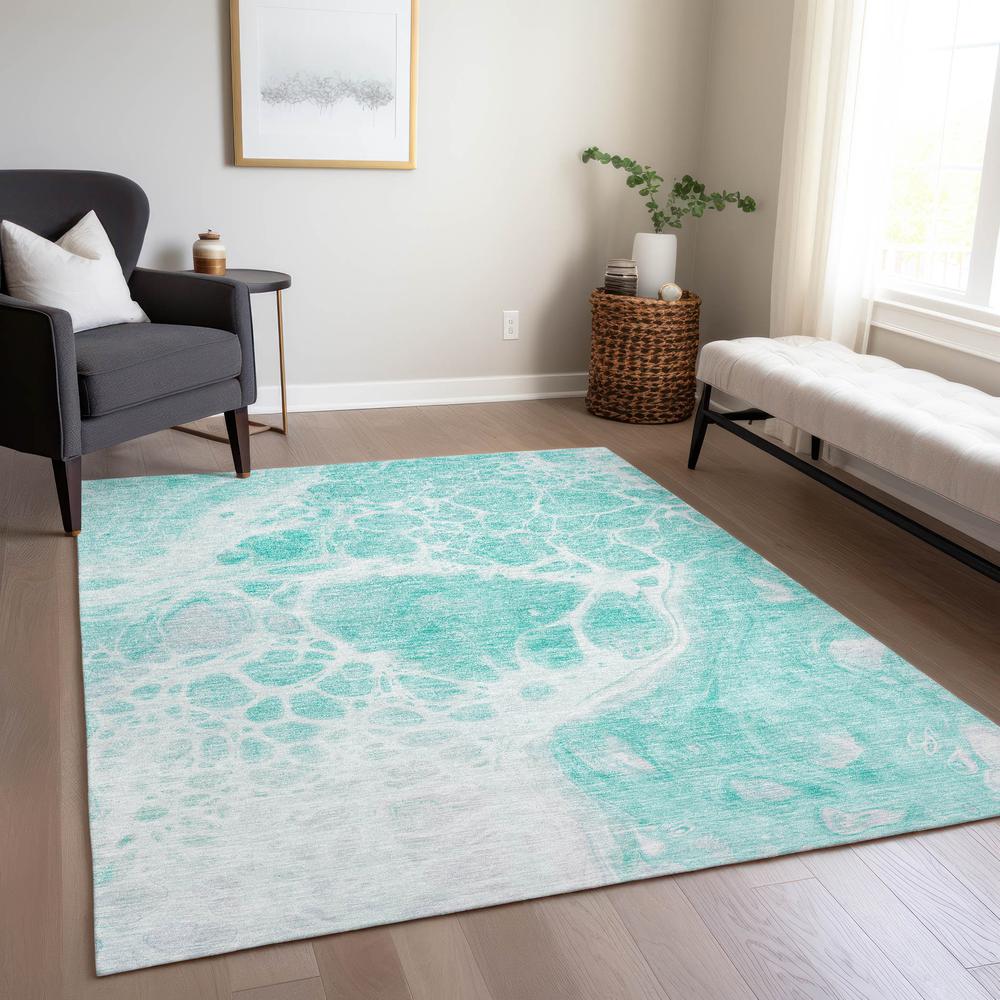 Chantille ACN682 Teal 3' x 5' Rug. Picture 7