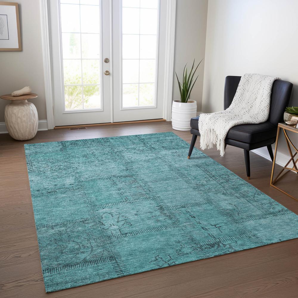 Chantille ACN685 Teal 3' x 5' Rug. Picture 6