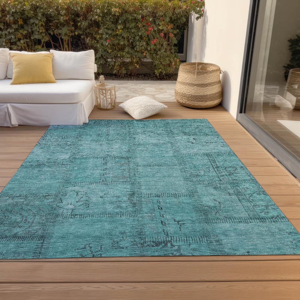 Chantille ACN685 Teal 3' x 5' Rug. Picture 8