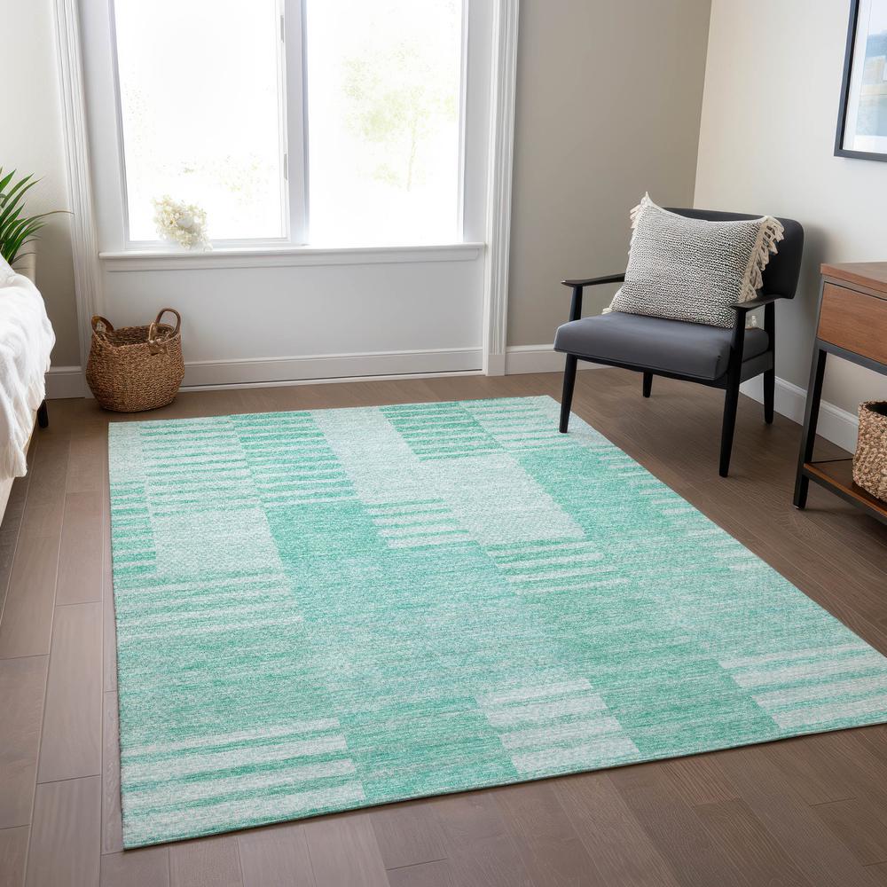 Chantille ACN686 Teal 3' x 5' Rug. Picture 6