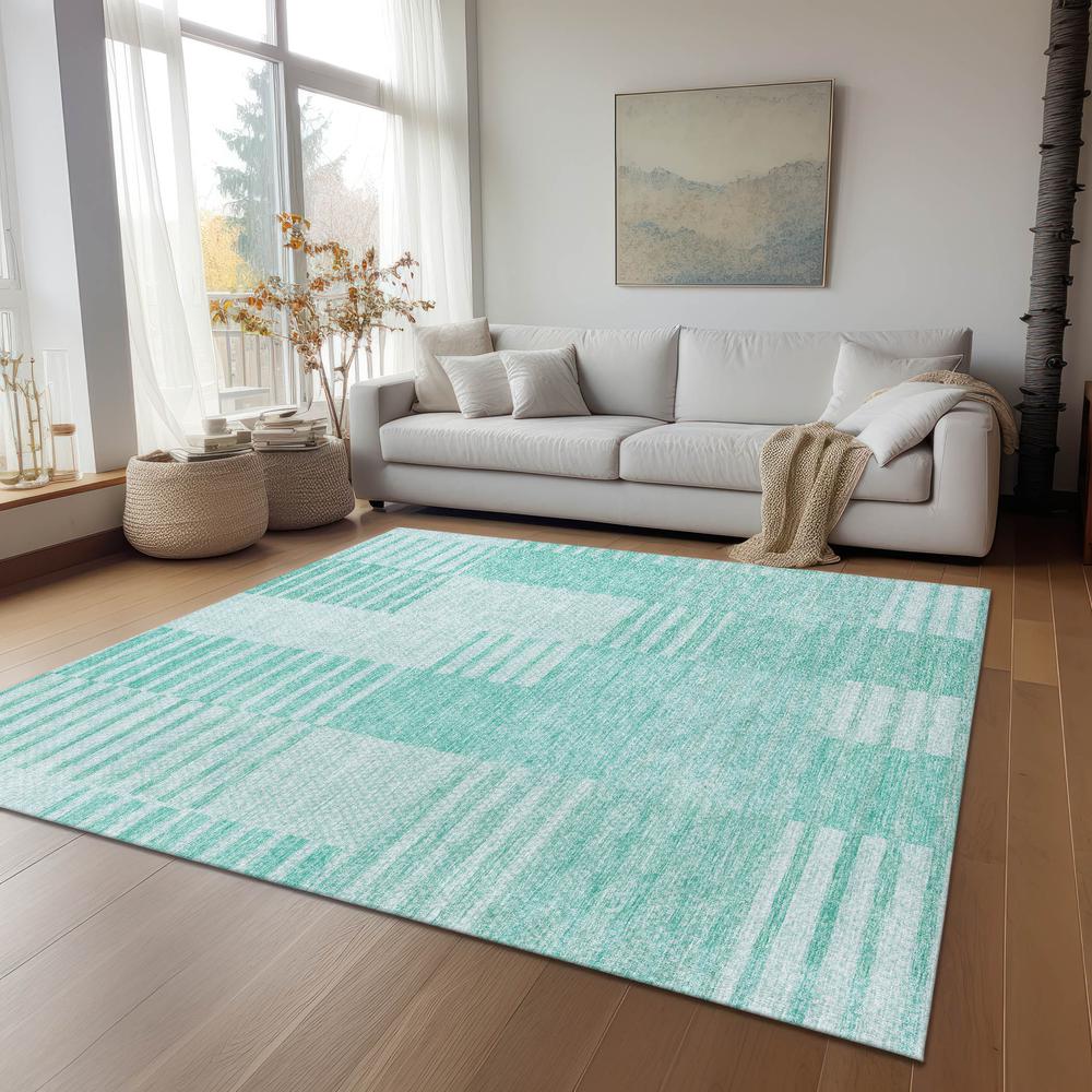 Chantille ACN686 Teal 3' x 5' Rug. Picture 7