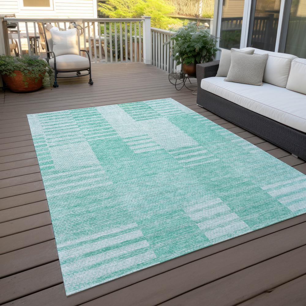 Chantille ACN686 Teal 3' x 5' Rug. Picture 8