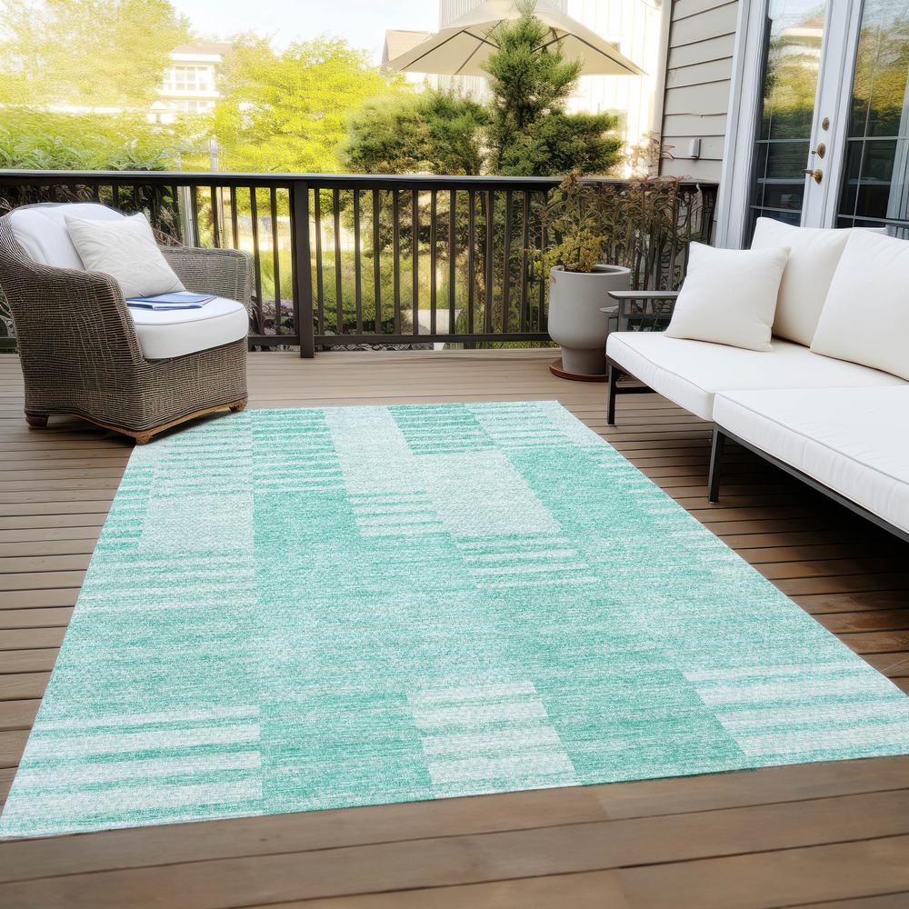 Chantille ACN686 Teal 3' x 5' Rug. Picture 9