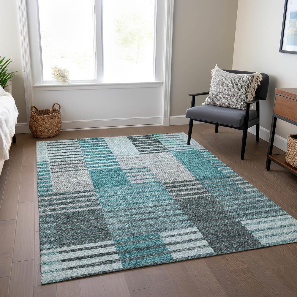 Chantille ACN687 Teal 3' x 5' Rug. Picture 6