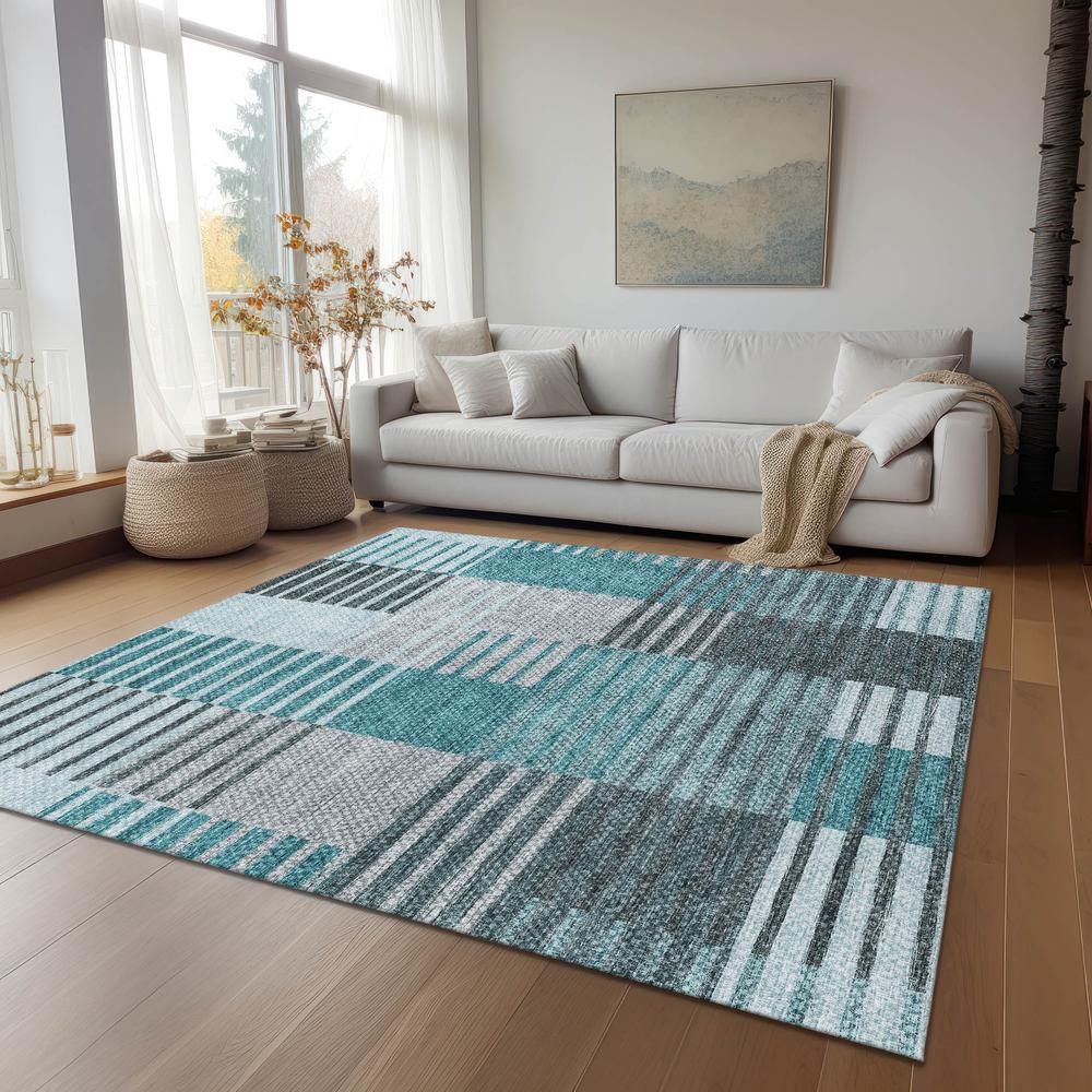 Chantille ACN687 Teal 3' x 5' Rug. Picture 7